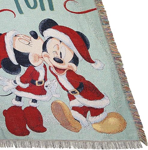 Miniatura 3 de Northwest - Manta de Tapiz Tejida de Mickey Mouse, 48" x 60", Jingle Bell Fun