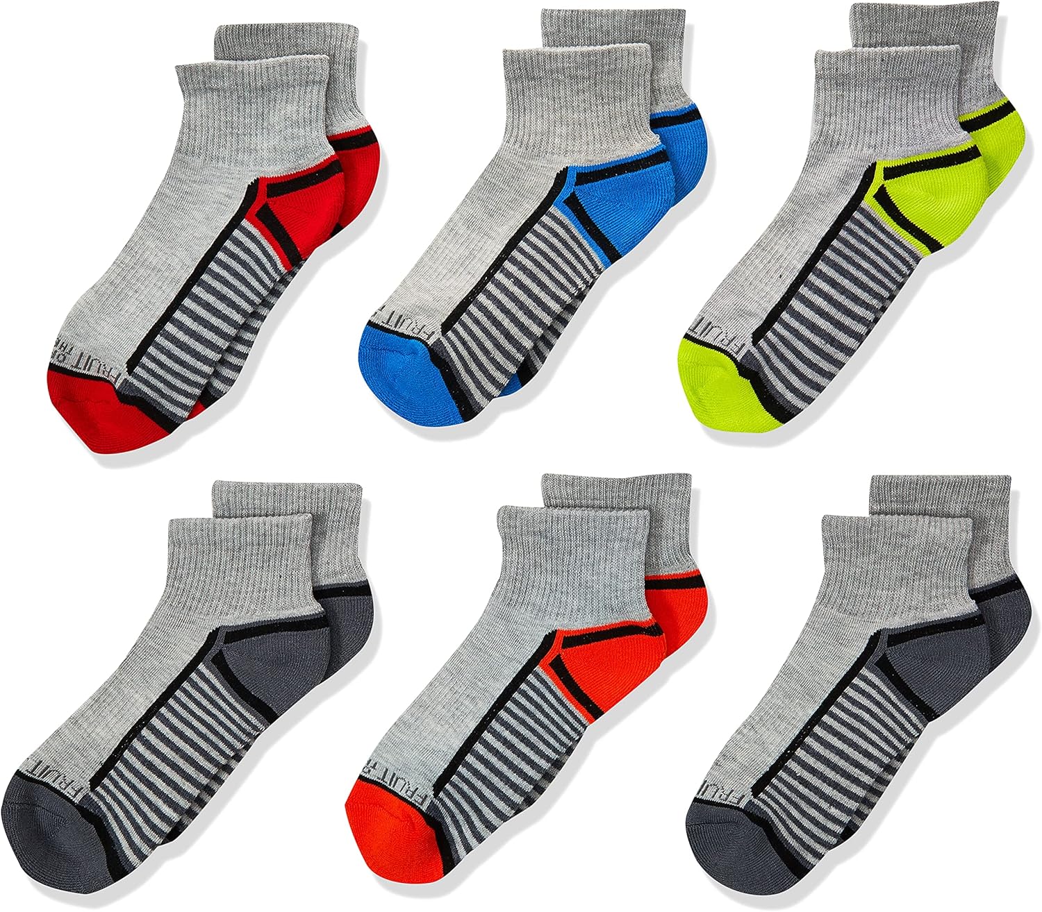 Fruit of the Loom 6-pair Half Cushion Ankle Socks Sockshosiery