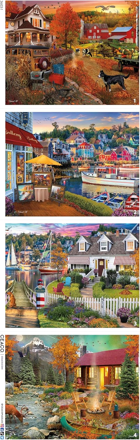 Ceaco - 4 in 1 Multipack - David Maclean - (4) 500 Piece Jigsaw Puzzle