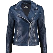 Biker Style Vintage Leather Jacket Women - Casual Fashion Motorcycle Zip-Up Lightweight Coat Collar Women Leather Jacket
