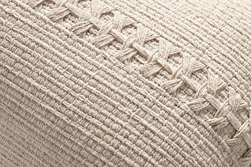 Miniatura 5 de Loloi Harvey - Almohada de 12 x 27 pulgadas, funda con plumón, color marfil