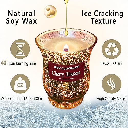 Miniatura 8 de Velas perfumadas en tarro de aromaterapia, vela de soja, velas hechas a mano, velas de cena, regalos para mujeres, cumpleaños, boda, aniversario de