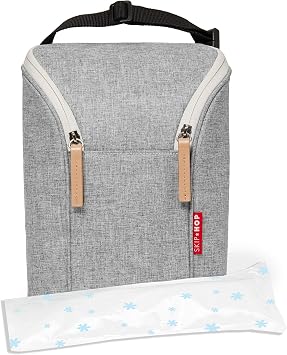 Skip Hop Baby Bottle Bag, Grab & Go, Grey Melange, 6.75x3.5x9 Inch (Pack of 1)