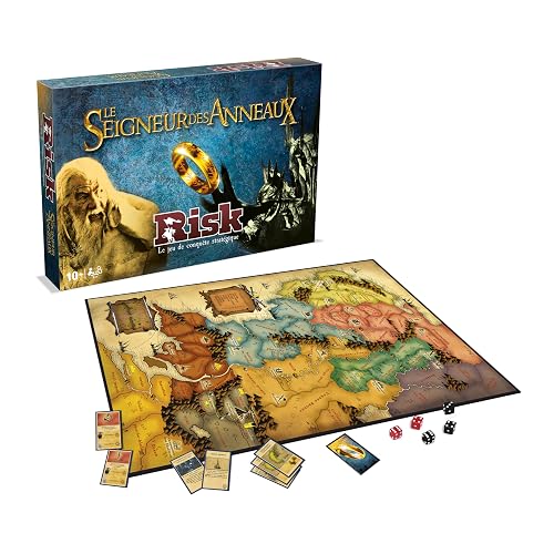 Winning Moves - Juego de Mesa - RISK El Señor de los Anillos - Versión Francesa - 2-5 Jugadores