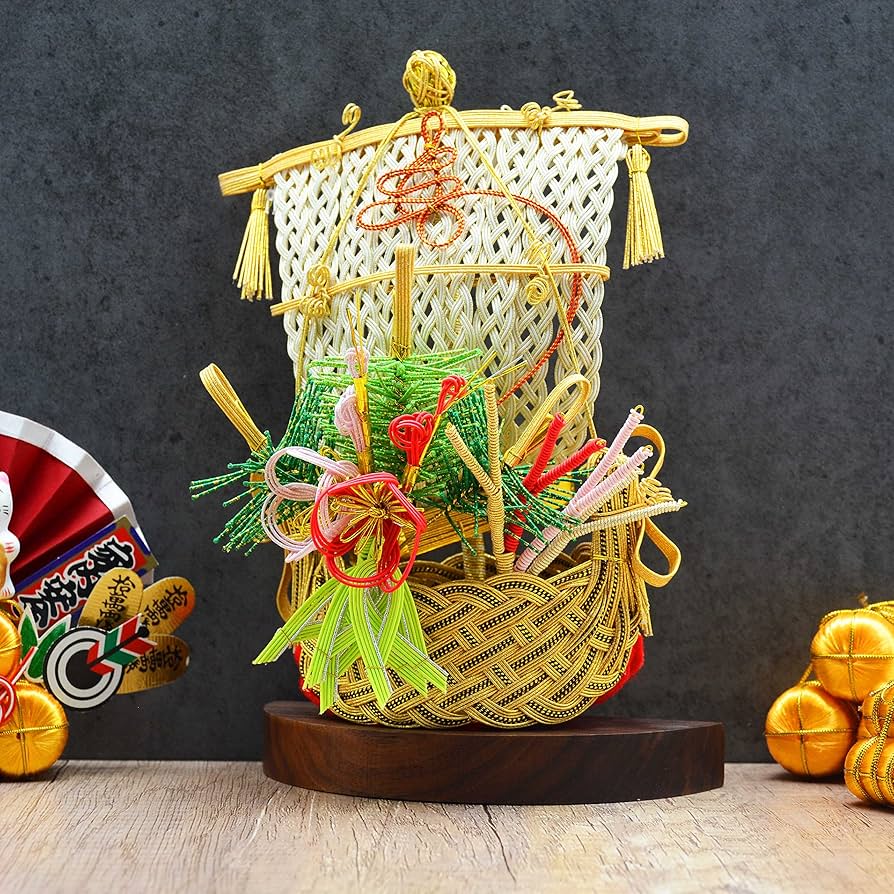 手作り水引宝船 水引細工（11号色入宝船） - フタバ装飾