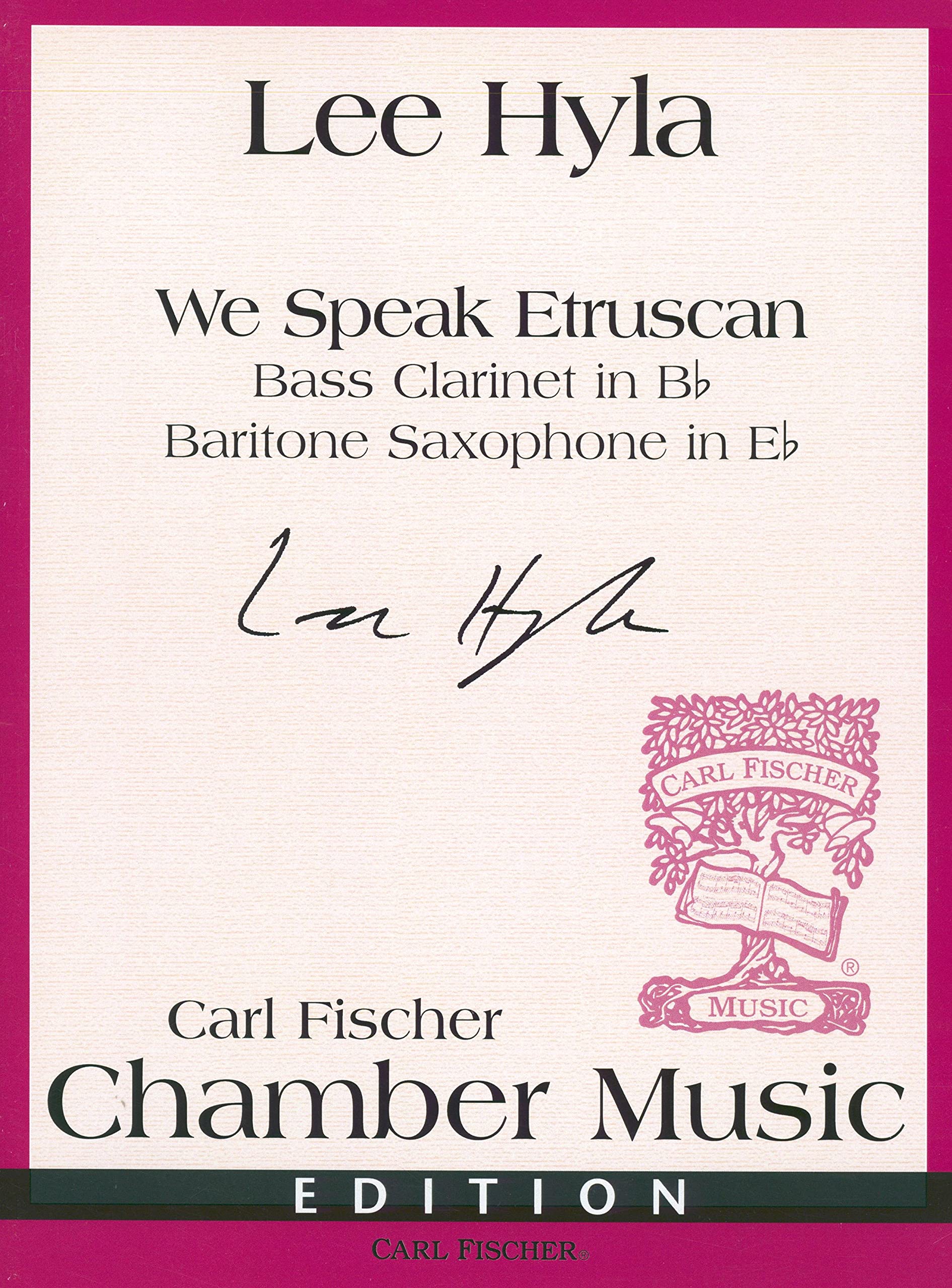 Clarinette partition We speak etruscan pour vos concerts et examens