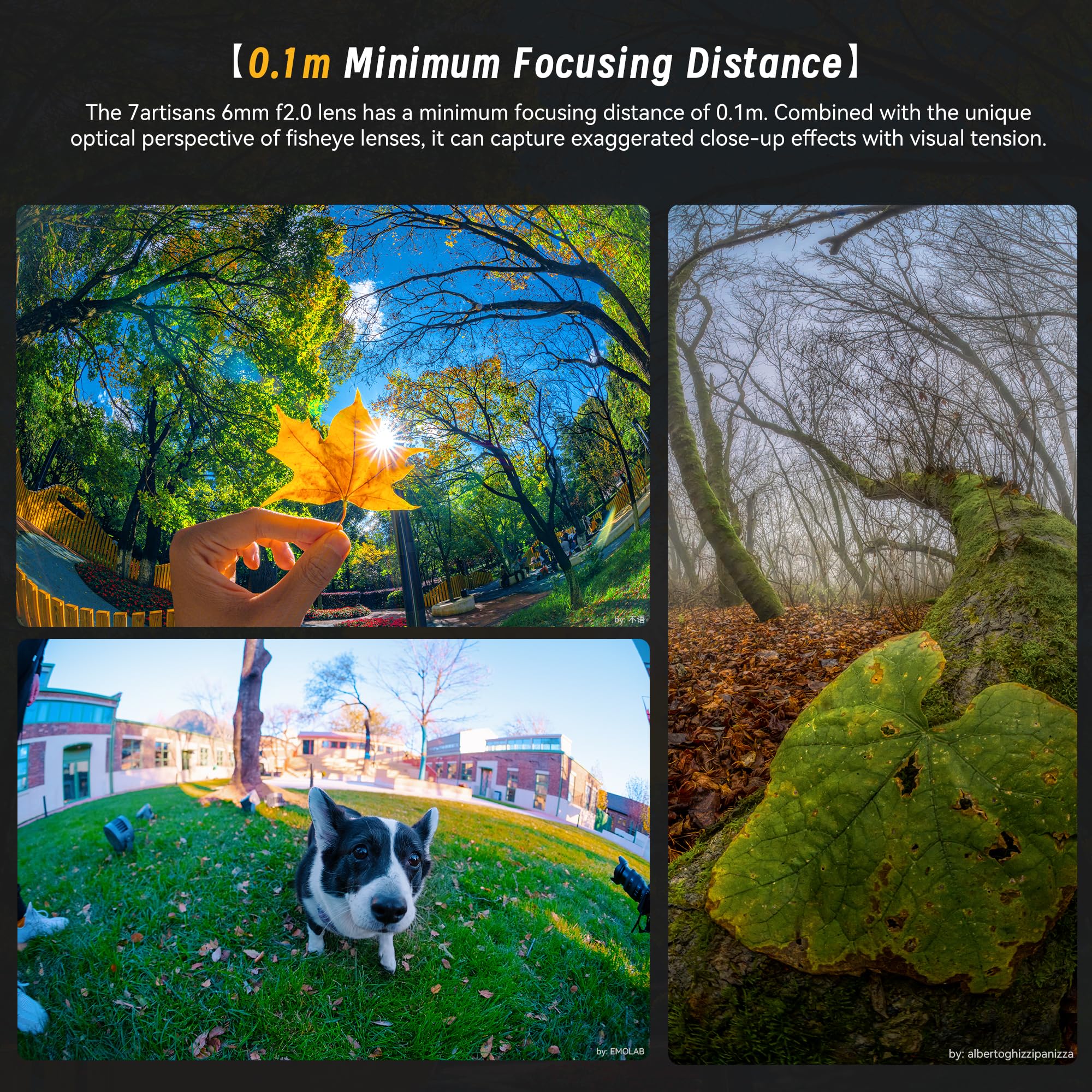 7artisans Obiettivo Fisheye manuale 6mm F2.0 per Fujifilm FX-Mount