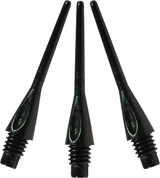 Viper Dart Accessory Diamond 2BA Thread Soft Tip Dart Points, Black 500 and 1000 Packs