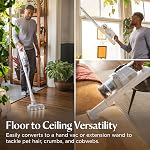BISSELL PowerClean Cordless Vacuum Cleaner, Powerful Suction in Cordless Stick Vacuum, 200W, Tangle-Free Brush Roll, HEPA Sealed Allergen System, Self-Standing, Removable Battery, Wall Mount, 4173B