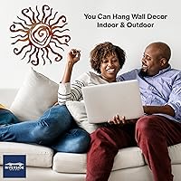 Vista 4 de Riverside Designs adorno de sol de acero para exteriores, decoración para pared Cobre