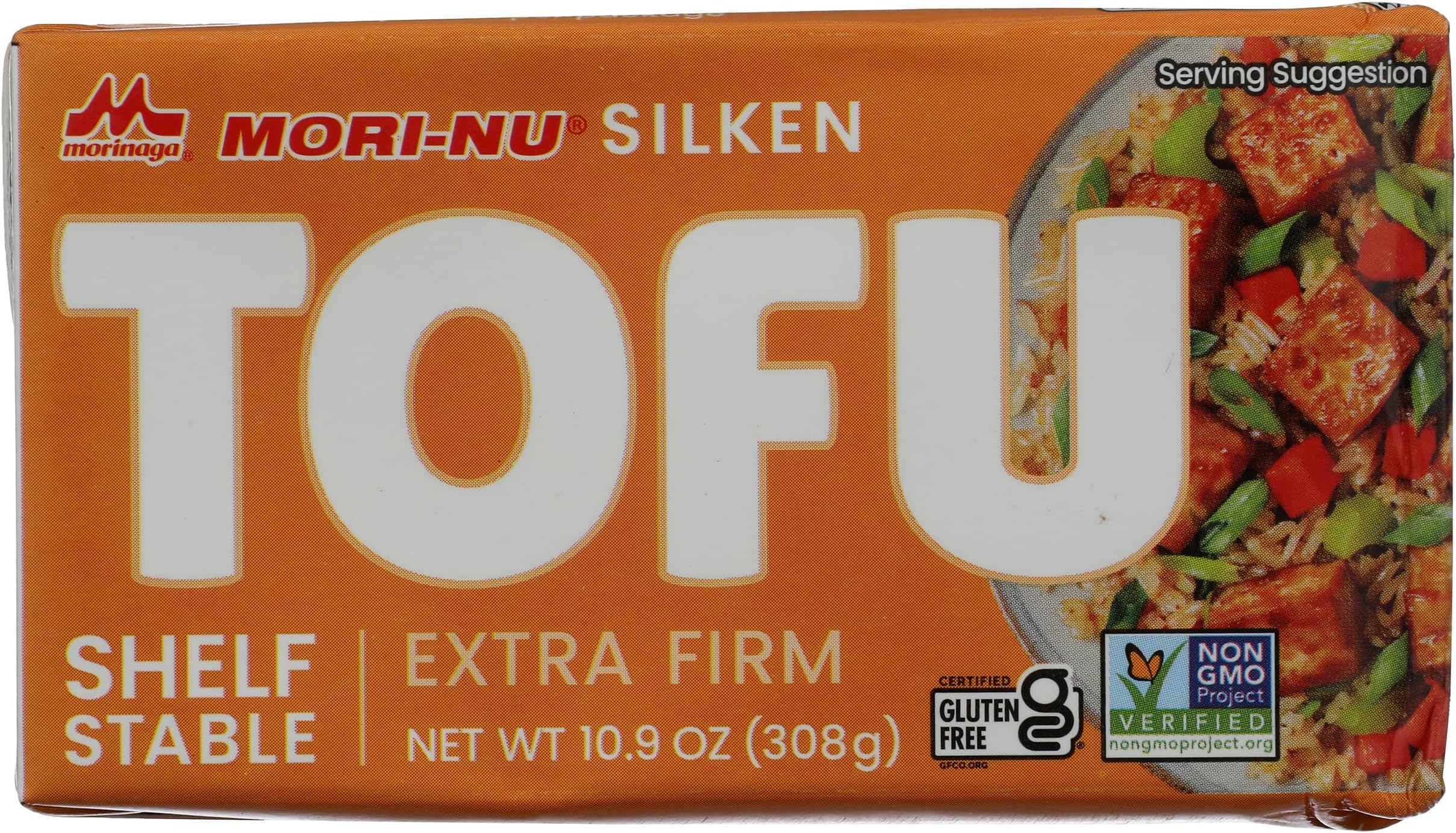 Morinaga Mori-nu Silken Tofu Extra Firm for Stir Fry and Sauteing • Gluten Free • Shelf Stable, 10.9 oz ℮ 308 g