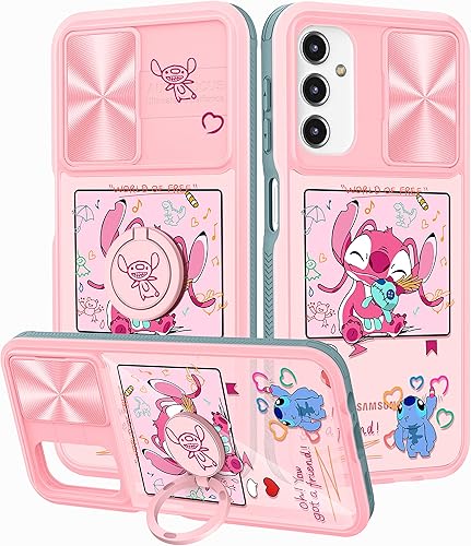 Joyleop Funda para teléfono Galaxy A14 5G 2 en 1 con dibujos animados para niñas, bonitas, mujeres, adolescentes, niños, diseño de patrón con