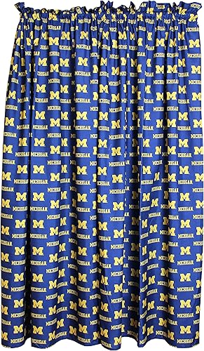 College Covers Everything Comfy Michigan Wolverines - Juego de paneles de cortina, 2 paneles, 2 alzapaños a juego, 42 pulgadas de ancho por 84