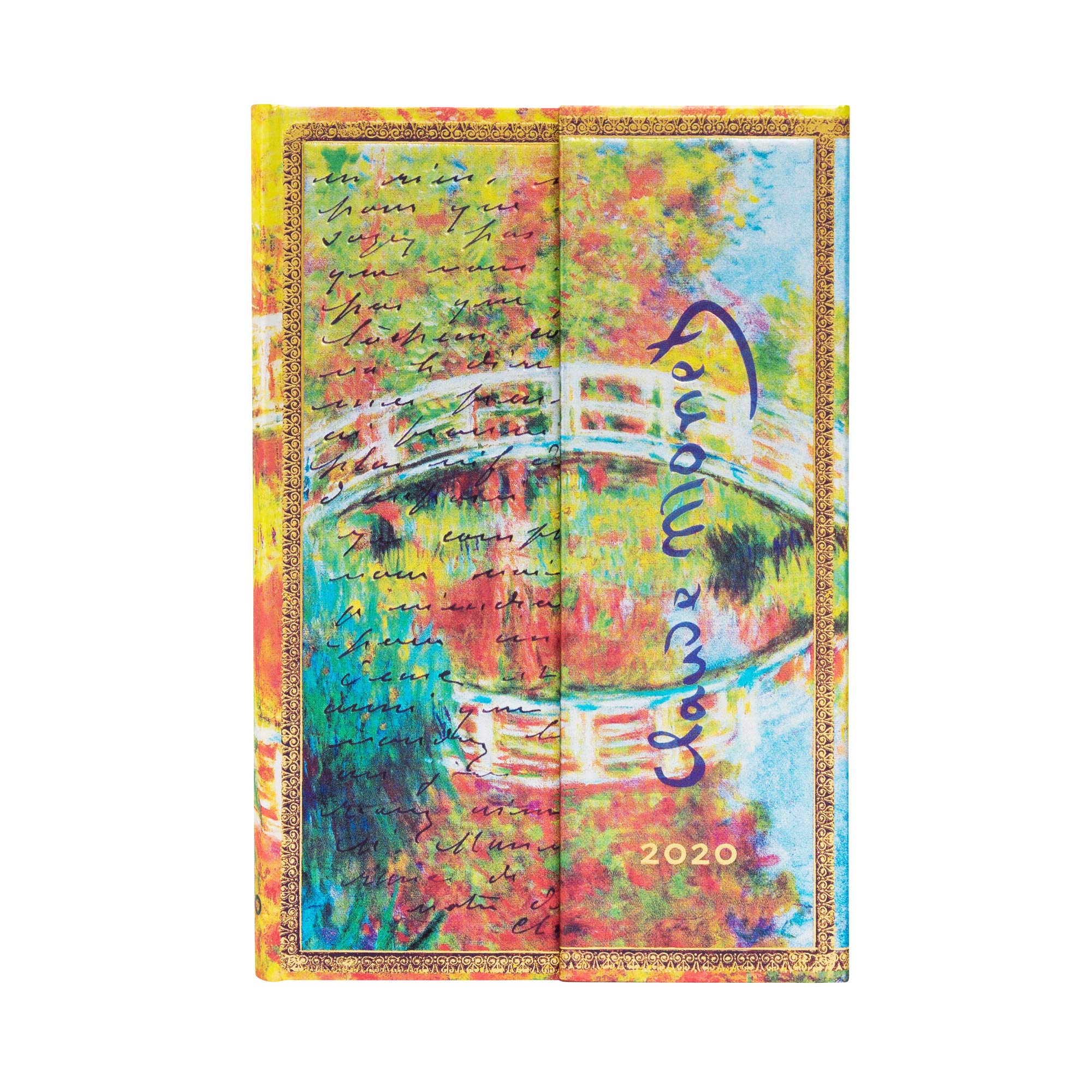 Paperblanks 2020 12 Month Calendar | Monet (The Bridge) Letter to Morisot | Horizontal | Mini (140 x 100 mm)