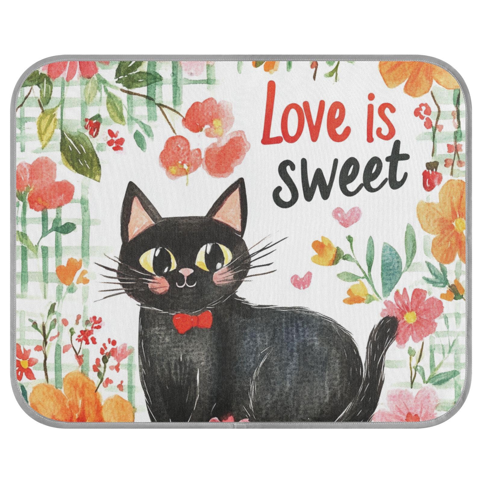 siphylline Black Cats Love is Sweet Summer Dog Cooling Blankets for Large Self Cooling pet Bed for Cats for Pig Outdoors Unique cama refrescante para Perros S