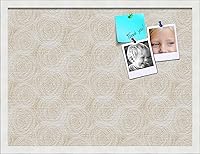 Vista 28 de PinPix ArtToFrames - Tablero de anuncios de corcho personalizado de 18 x 12 pulgadas. Este tablero de anuncios de círculos aguamarina tiene un Blanco