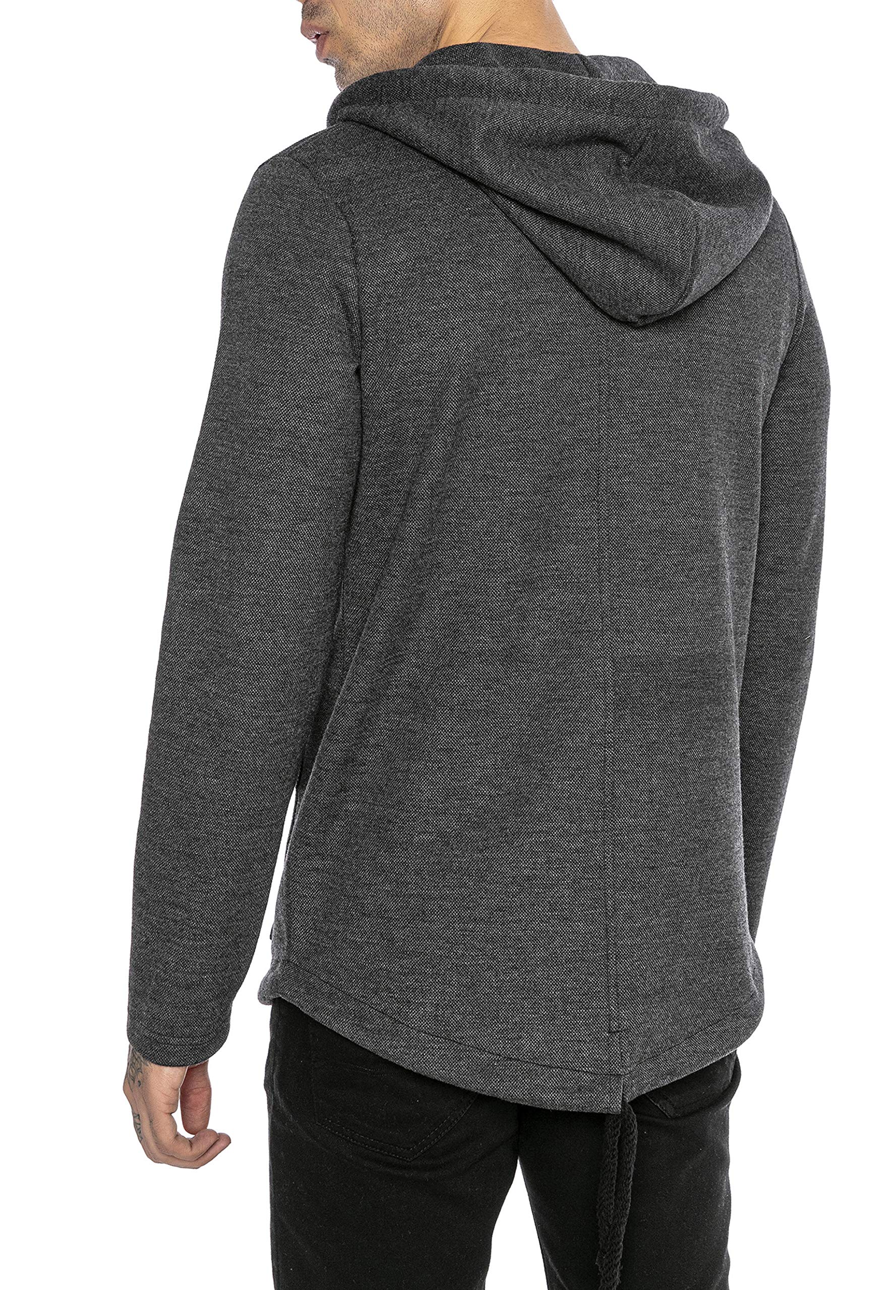 RED BRIDGE Cárdigan para Hombre Suéter con Capucha Sudadera Chaqueta Corte Largo Oversize