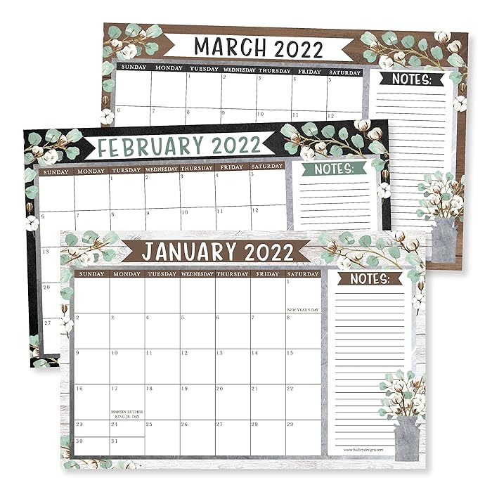 Buy Large Desk Calendar 20222023 Farmhouse Calendar 2022 Desk