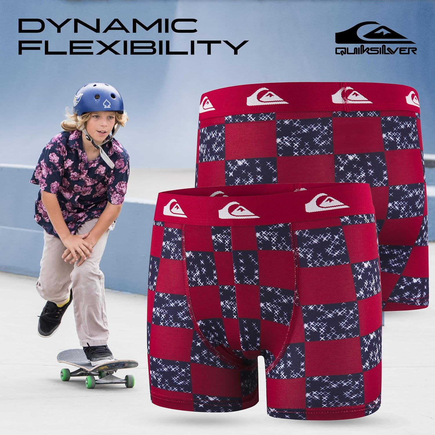 Quiksilver Boys Underwear 4 Pack Boxer Briefs for Boys 6-18 Durable Stretch Breathable Moisture Wicking - Image 2