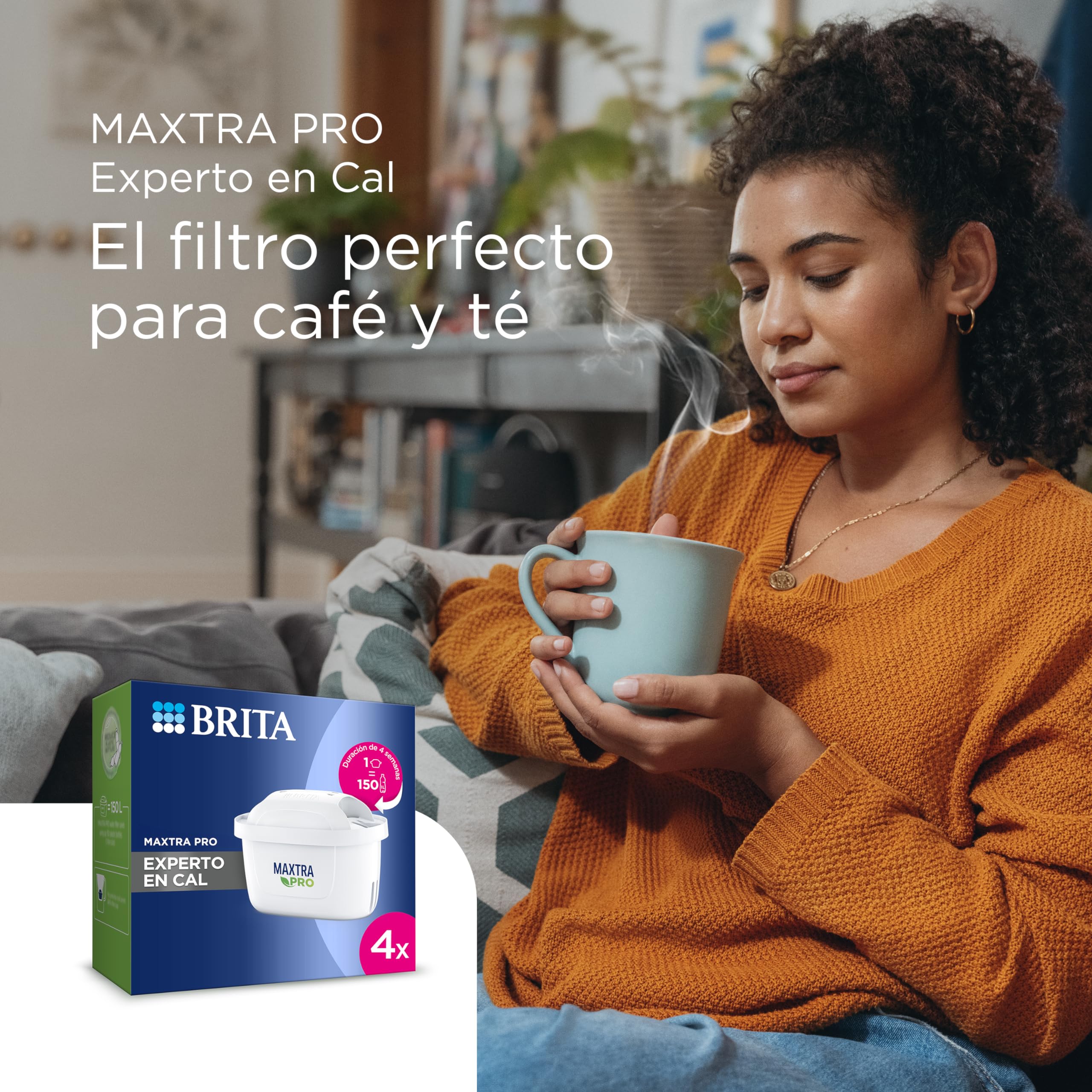BRITA Jarra de cristal azul (2,5L) incl. 1x filtro MAXTRA PRO Pure Performance Diseño premium con tapa abatible de fácil llenado e indicador, que reduce la cal, el cloro y las impurezas