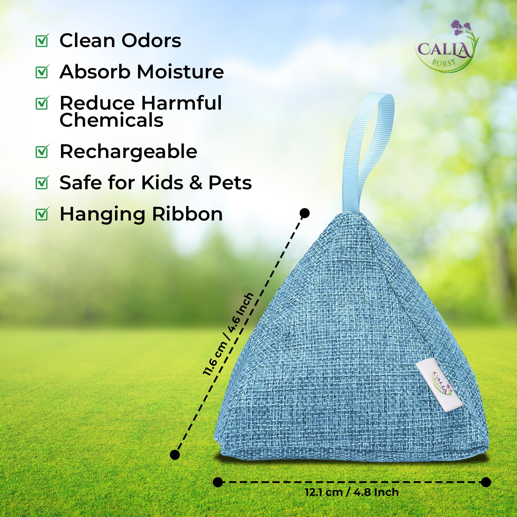 Absorbedor de olores de carbón activado y purificador de aire, bolsas de carbón de bambú, bolsa purificadora de aire fresco natural, desodorante de carbón, forma de pirámide con gancho,