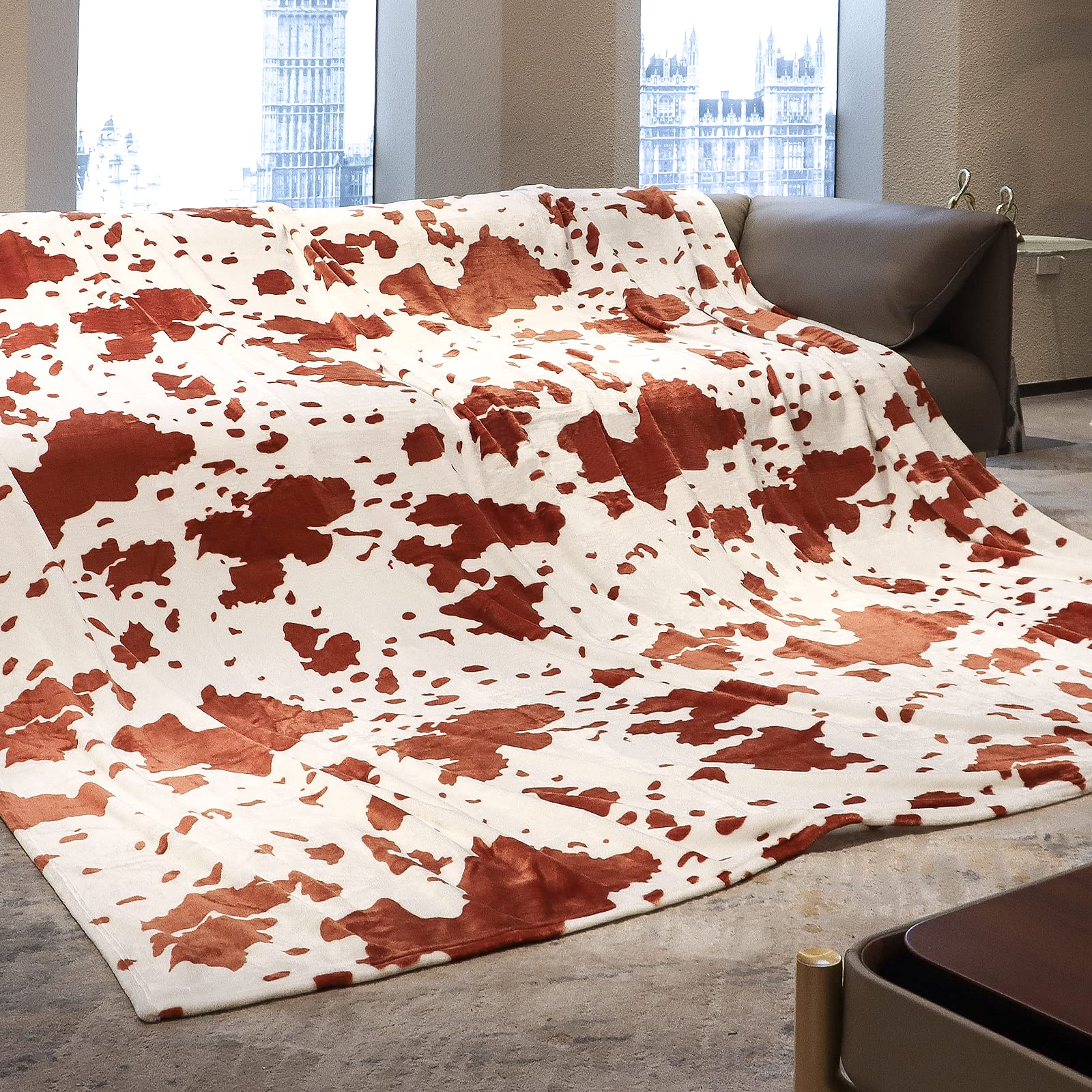 King Size Blanket Brown Bed Throw Blanket Soft Lightweight