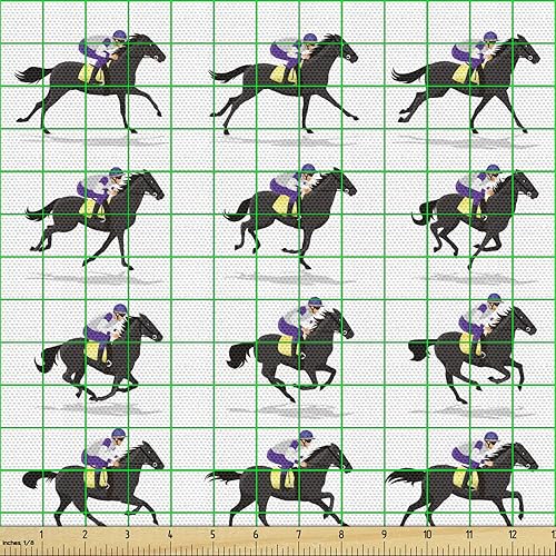 Vista 704 de Lunarable The Yard, tela azul real de The Yard, patrón de cerámica inspirado en el Medio Oriente estilo marroquí, estampado oriental, tela de satén