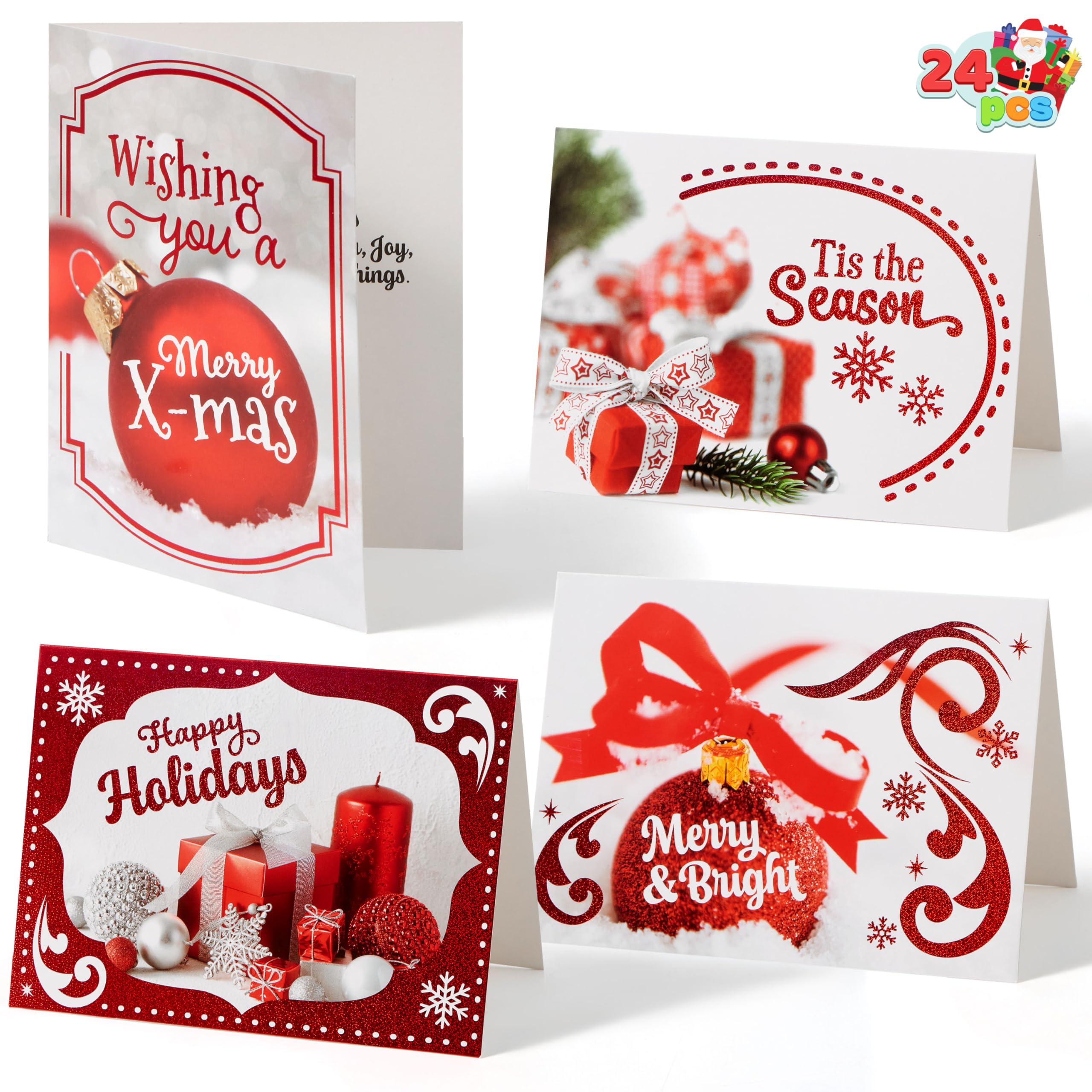 JOYIN Weihnachtskarten mit Marshmallow-Schneemännern, Set mit 72 großen Schneemann-Weihnachtskarten mit Umschlägen für Weihnachtseinladungskarten, Partyzubehör