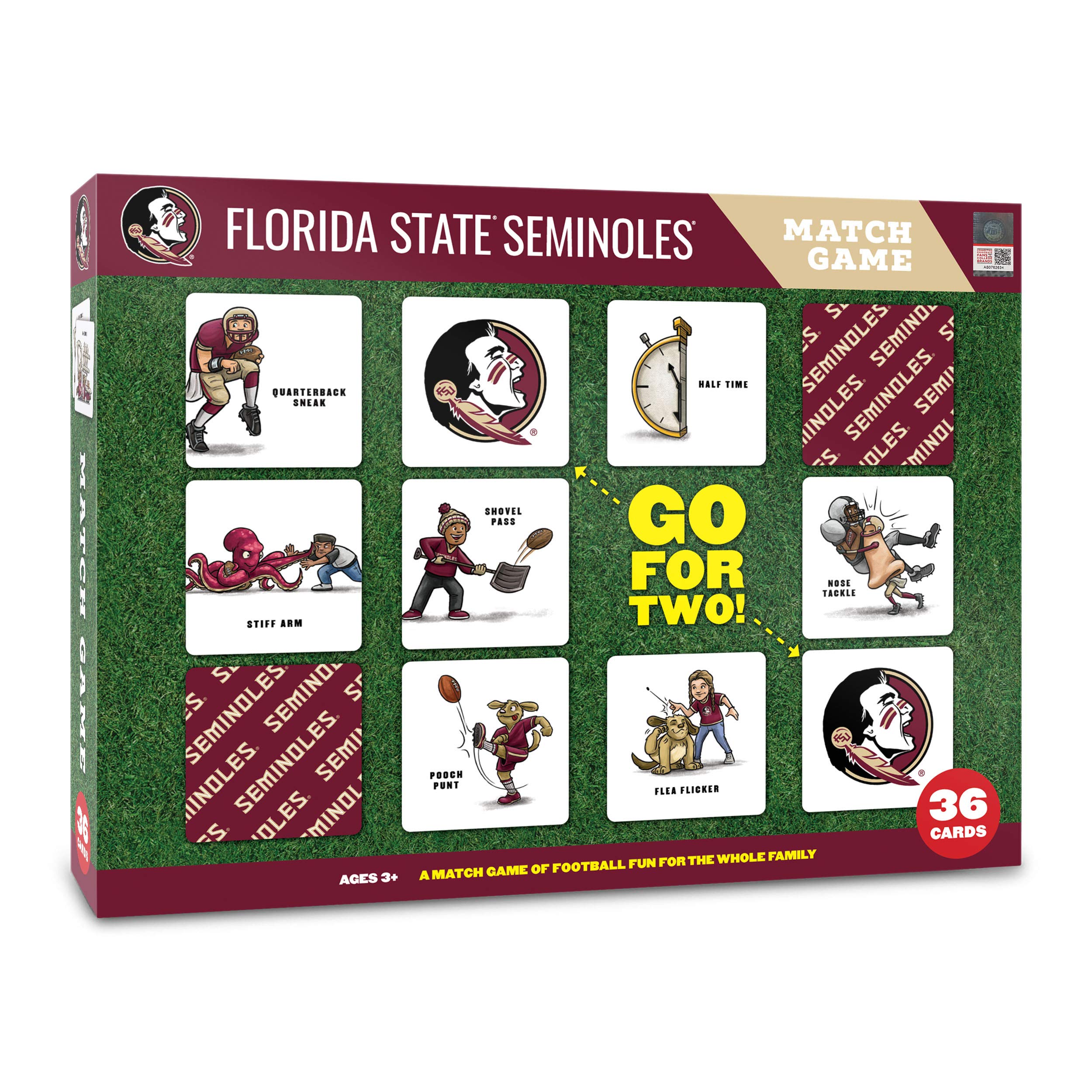 YouTheFan NCAA Officially-Licensed Memory Match Game - Humorous, Team-Specific, Original Hand-Drawn Artwork, Fun for the Whole Family, for Fans Young and Old