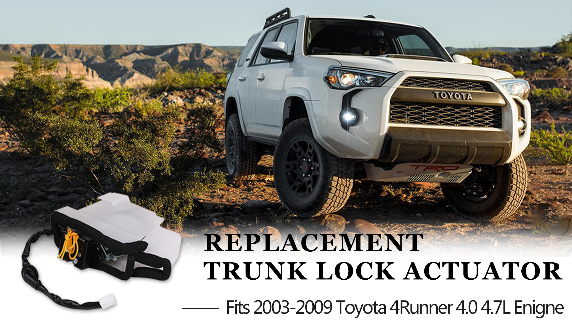 Image of Yinlowa Rear Hatch Latch Actuator for 2003-2009 Toyota 4Runner | Replaces 69110-35090, 69110-35060 and 69110-35062; Rear Back Door Lock Assembly for 4.0L V6 and 4.7L V8 Models