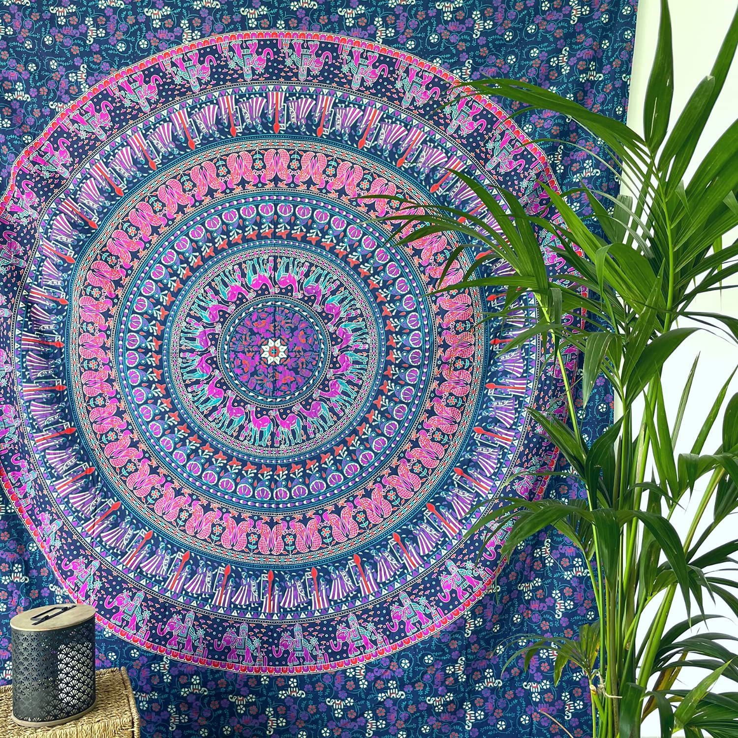 MOMOMUS Mandala Tapestry Wall Hanging, 100% Cotton Indian Art, Tapestry for Bedroom Aesthetic and Wall Tapestry Hanging - Image 2