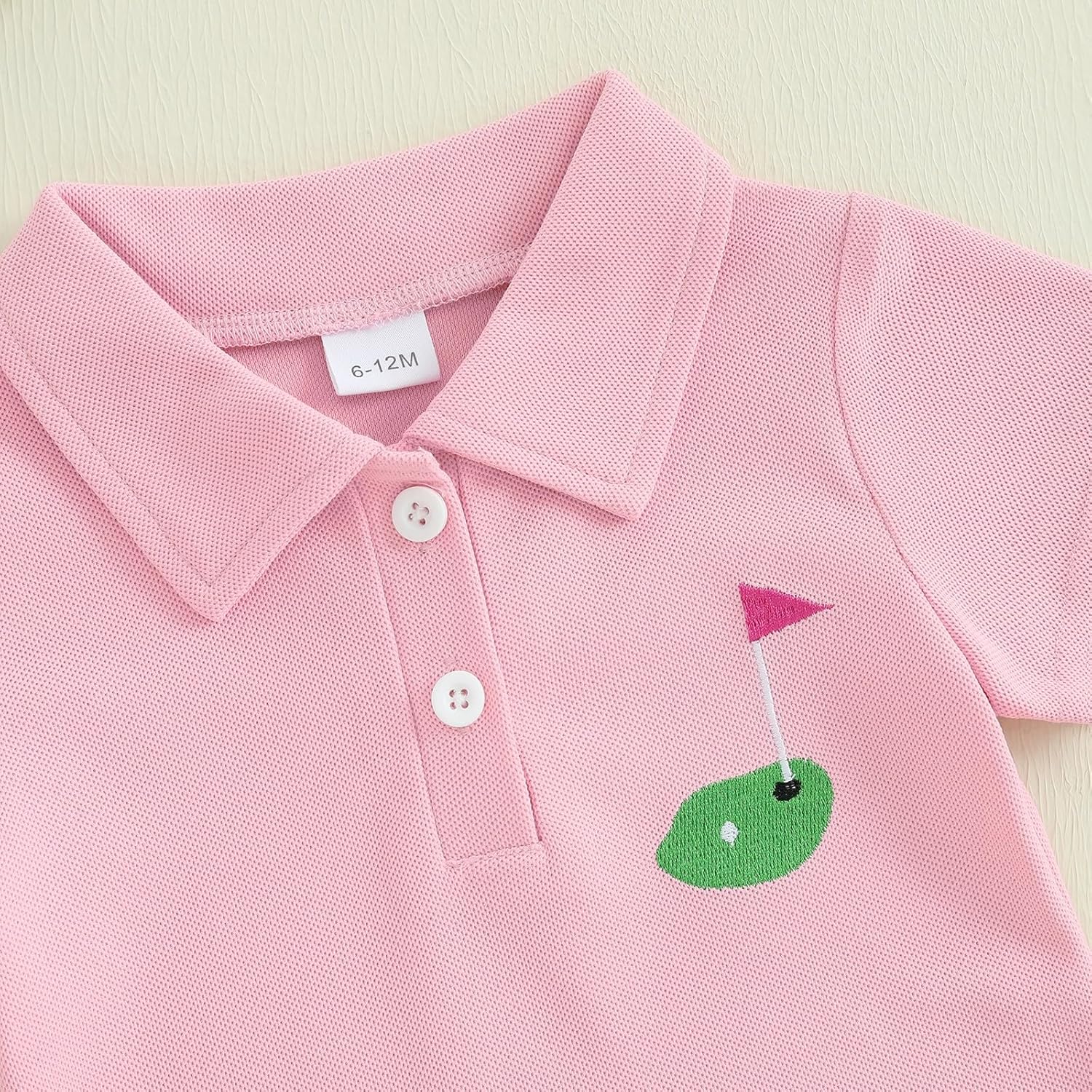 Toddler Baby Girl Golf Outfit Short Sleeve Hole in One Golf Polo Shirt Mini Skirt Set Cute Girls Summer Clothes - Image 2