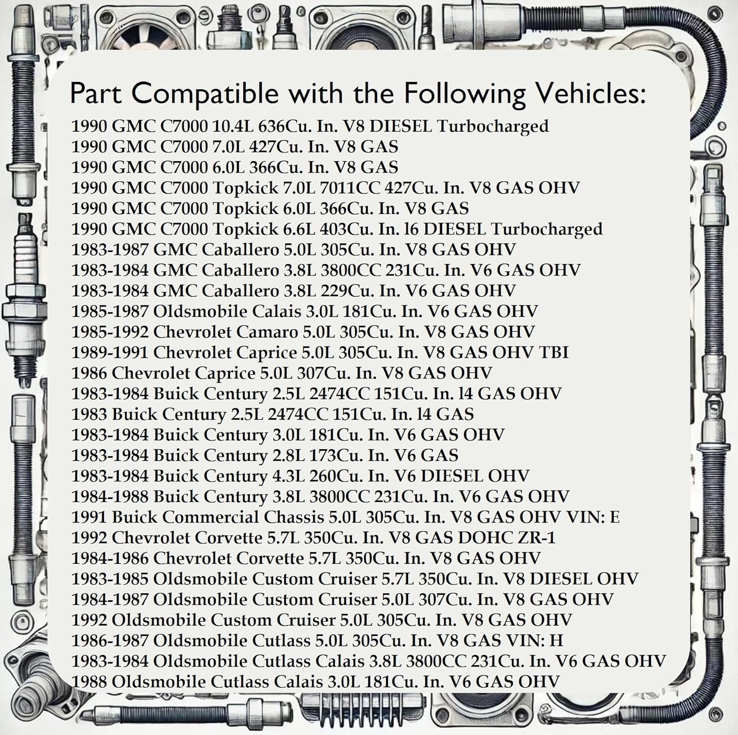 AIP Electronics Premium Engine Knock Detonation Sensor KS Compatible with 1983-1992 Pontiac Chevrolet GMC Oldsmobile and Buick V6 V8 OEM Fit KS6017