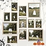 97 Decor Cute Ghost Pictures Wall Decor - Vintage Halloween Wall Art Aesthetic, Ghost Prints Walls Art, Spooky Vintage Poster Gallery Painting, Halloween Decorations Indoor For Home Bedroom (Unframed)