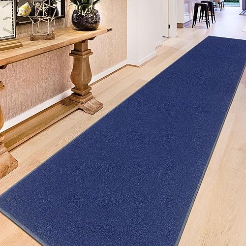 Tapete largo unicolor y moderno con respaldo de caucho antideslizante para pasillo, cocina, habitación y sala, lavable a máquina, 3x10, 2 pies 7