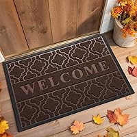 Vista 15 de Yimobra Alfombra de Bienvenida Interior Exterior, Alfombra de Puerta Delantera Impermeable para Todas las Estaciones, Alfombra Antideslizante