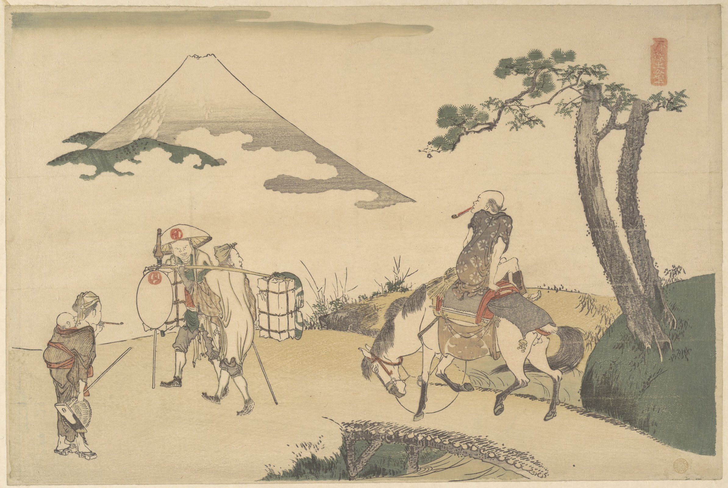 Poster Mont Fuji Hokusai décoration murale salon style japonais