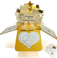 Vista 11 de Tarjetas de agradecimiento 3D desplegables. Tarjeta de regalo de cumpleaños con tarjeta de notas y sobre, perfecta para cumpleaños, agradecimiento