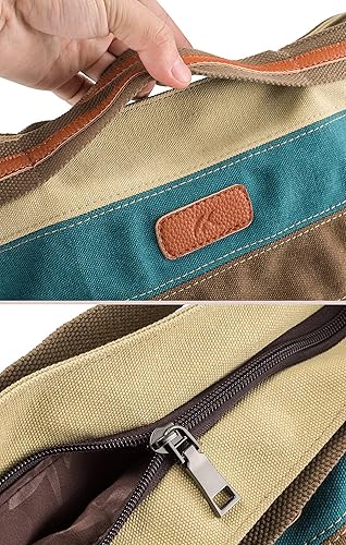 Miniatura 5 de Canvas Handbag SNUG STAR Multi-Color Striped Lattice Cross Body Shoulder Purse Bag Tote-Handbag for Women