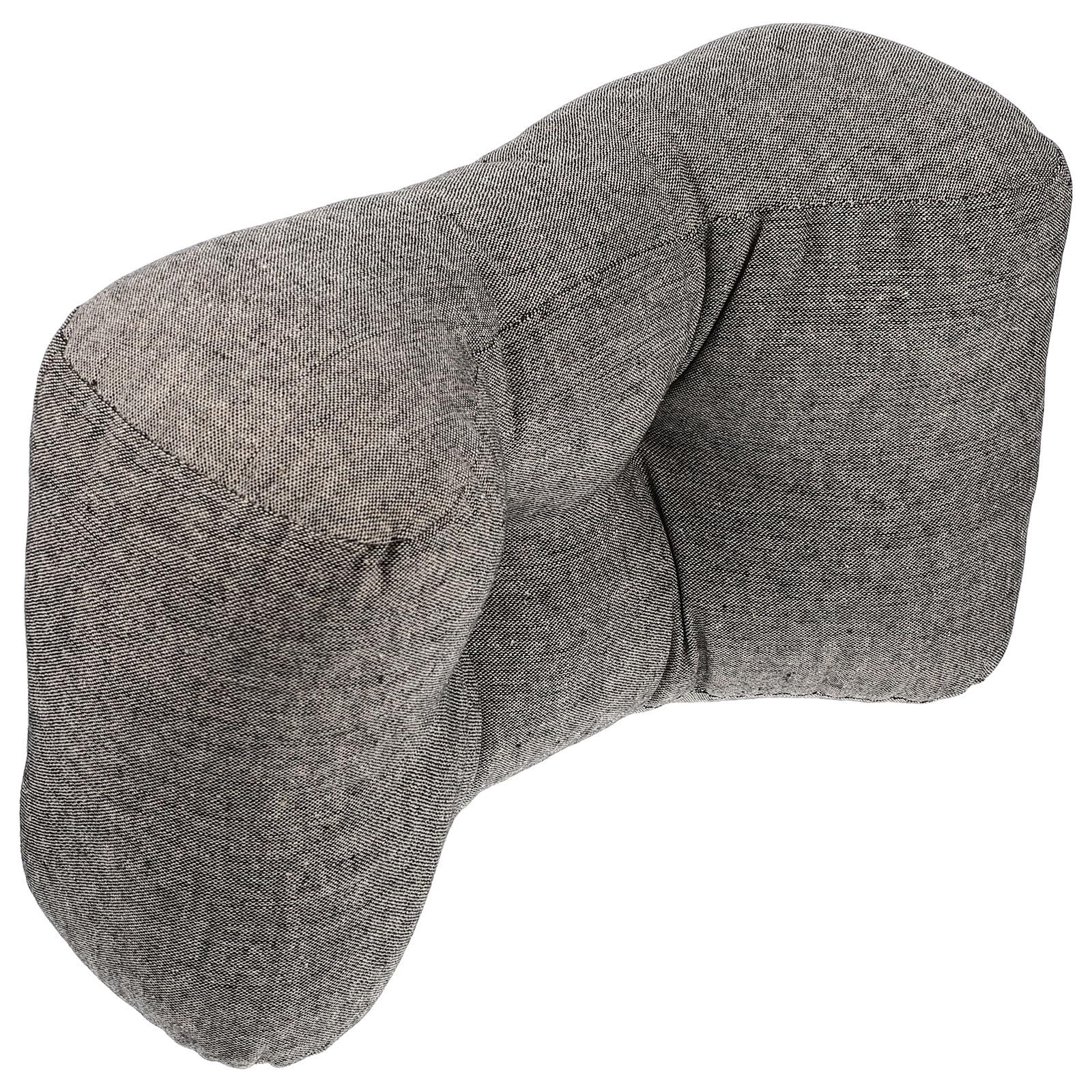 Cuscino per Supporto Lombare in Cotone Pp e Tessuto di Lino Nero, Confortevole per Alleviare Dolori, per Sedia da Ufficio o Auto Durante Riposo