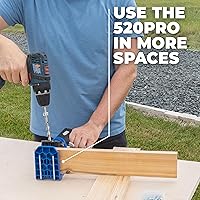 Vista 4 de Kreg Pocket-Hole Jig - KPHJ520PRO2 - New Model - Premium Carpentry & Woodworking Tool - For Materials 1/2-1 1/2 Inches Thick - Includes 60