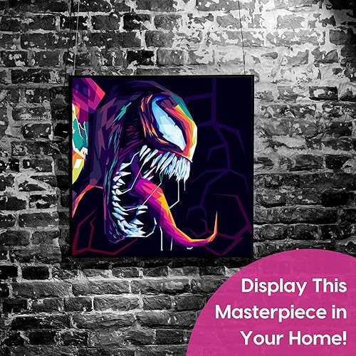 Miniatura 2 de Kits de pintura de diamantes Venom para adultos, arte de diamantes de Marvel grande para adultos, manualidades para adultos, taladro redondo 5D