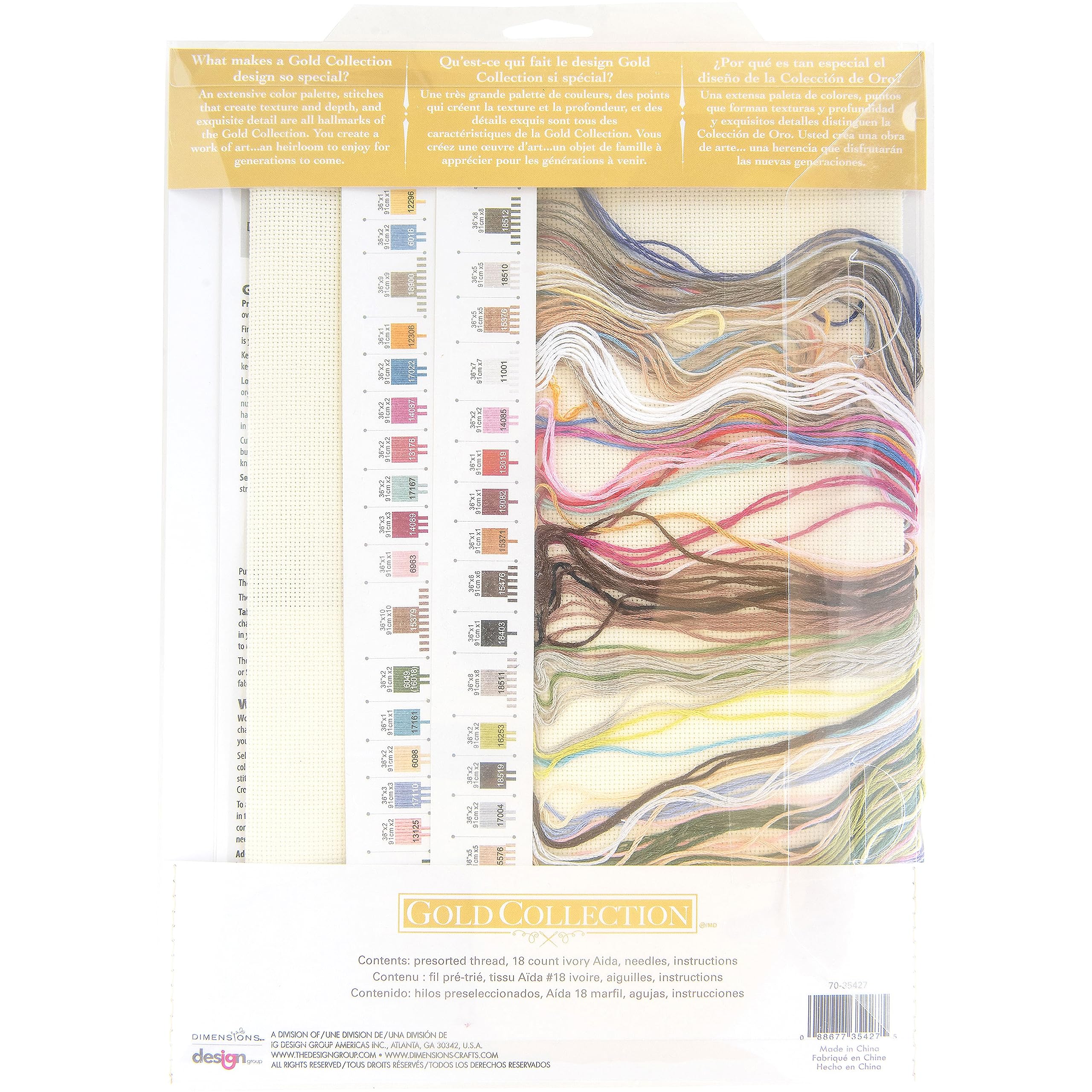 Dimensions Counted Cross Stitch Kit 12"x12"-Cottage Wreath 18 Count