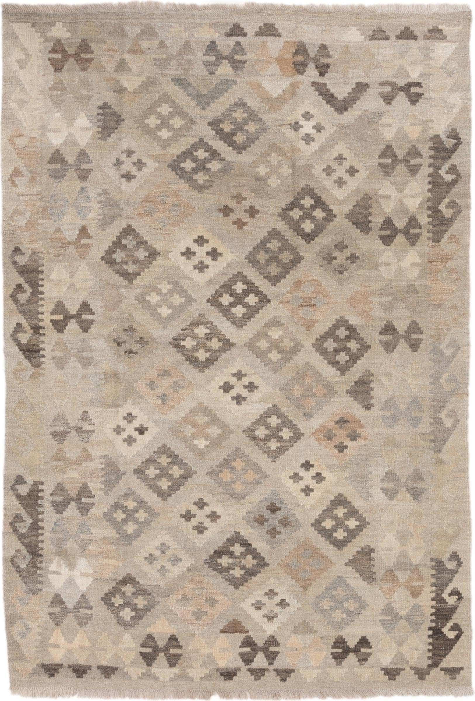 Tapis Kilim Afghan Heritage 127x186 cm en pure laine tissé main