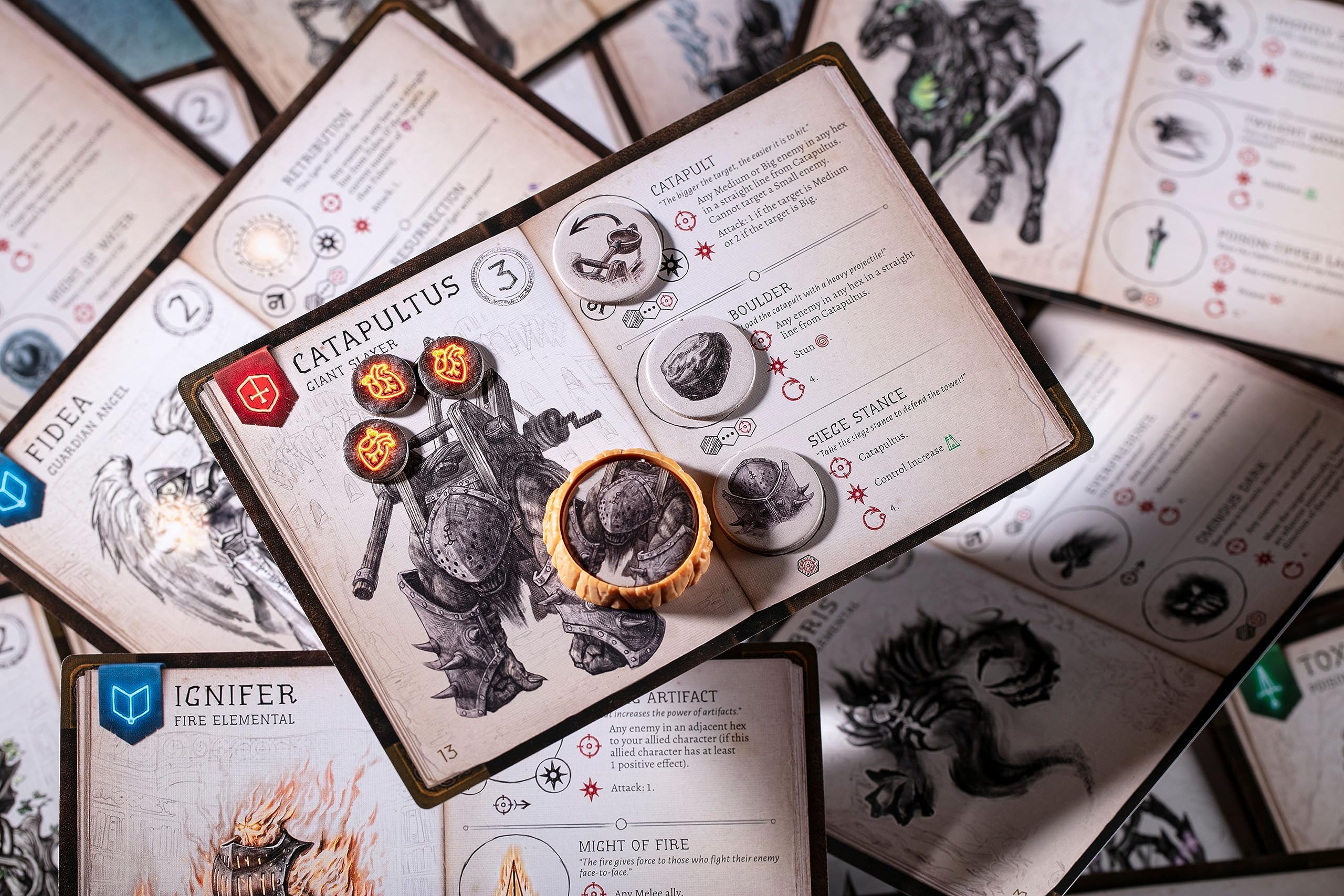 Bestiary of Sigillum: Collector's Edition gioco da tavolo1/2/4 Giocatori | Età 14 in su | Fantasia | Maggioranza area | Movimento griglia | MOBA da tavolo | Combattimento non casuale | Tempo di gioco