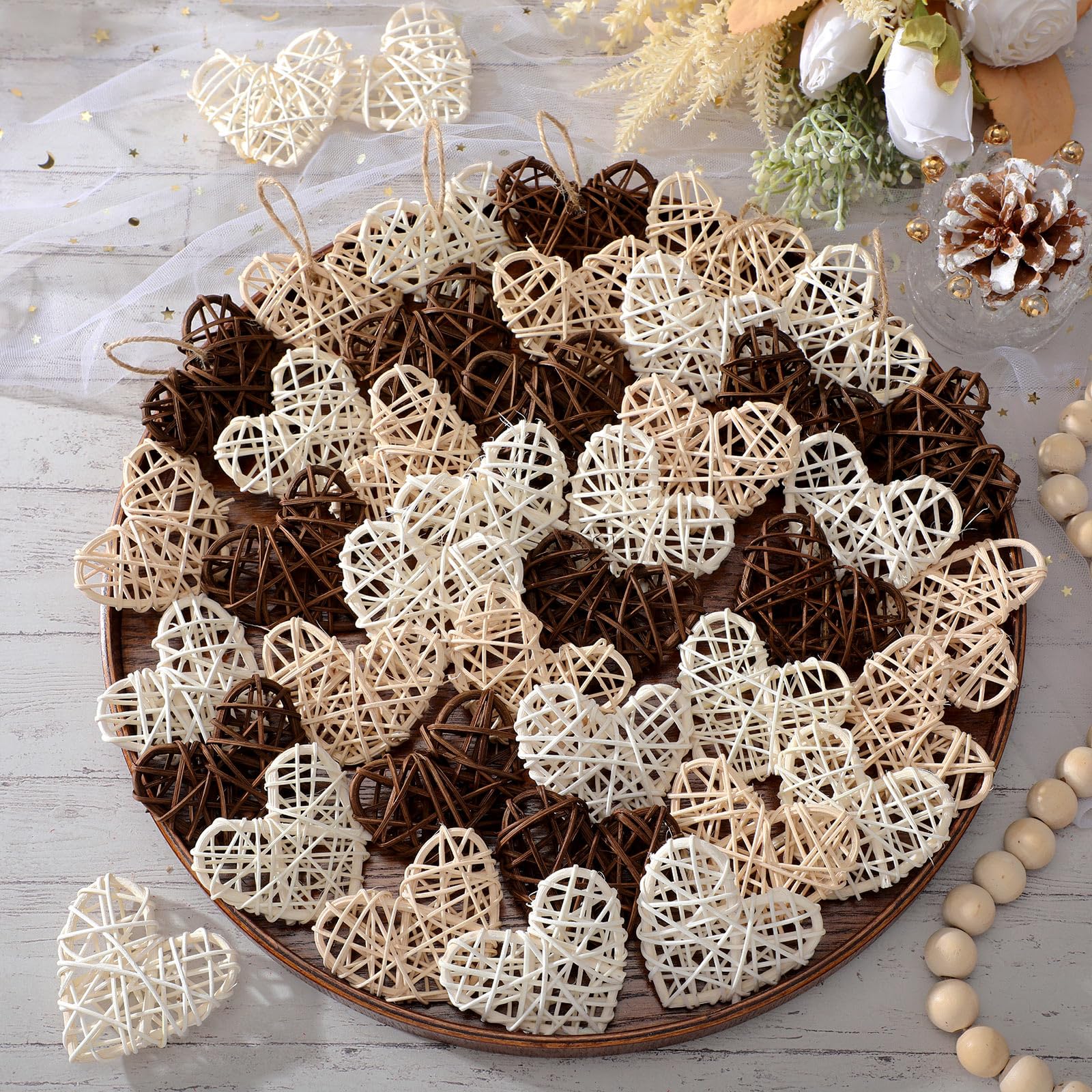 Amazon.com: Vercraft 36 Pcs Neutral Valentine's Day Heart
