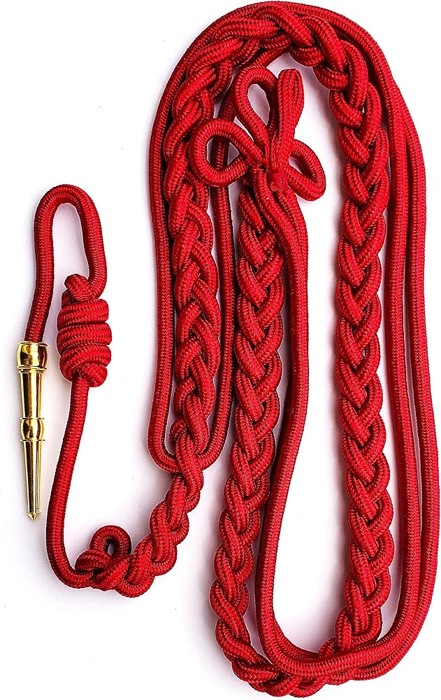 red cord army dress uniform Uniform Shoulder Cord with tip
