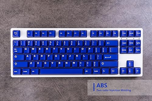 Miniatura 2 de Teclas clásicas de 121 teclas color azul translúcido ABS con perfil de cereza de doble disparo para teclado mecánico de juegos, adecuadas para