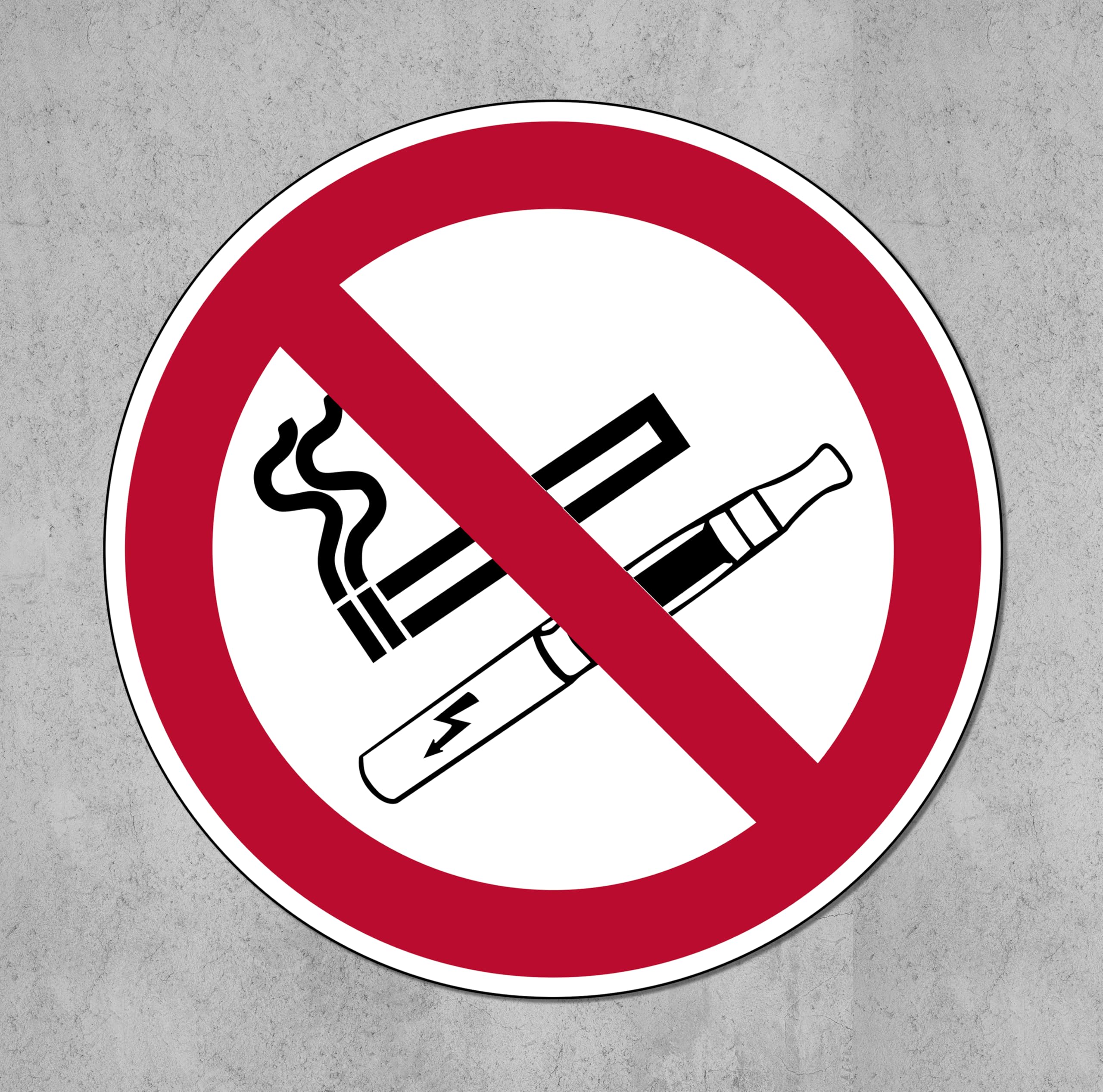 ISO Safety Label – International Non-Smoking and No E-Cigarette Symbol –  Defense of Smoking and Vaping – Self-Adhesive 100 mm Diameter (Pack of 5  Stickers) : Amazon.com.be: Tools & Home Improvement