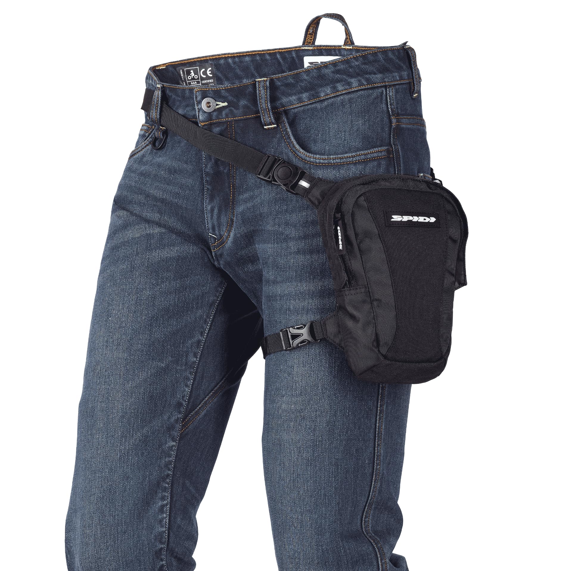 SPIDI, Leg Bag, Marsupio da Gamba per Moto, Borsa Moto, Leggera e Resistente, Cinghie Regolabili e Rimovibili, Capacità 3L, Tessuto ad Alta Tenacità, Ideale per Viaggi e Commuting Urbano, Taglia Unica